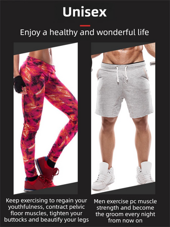 Black 35KG High-Resistance Kegel Trainer With Smart Counter & Leg Straps - Unisex Muscle & Thigh Slimming Equipment