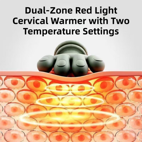 Compact 4D Bionic 10-Fingers Shoulder & Neck Massager - EMS Micro-current & Vibration Neck Reliever with 2-Level Red Light Heat