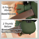 Compact 4D Bionic 10-Fingers Shoulder & Neck Massager - EMS Micro-current & Vibration Neck Reliever with 2-Level Red Light Heat