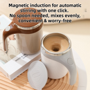 380ML White Magnetic Self-Stirring Coffee Mug - USB Charging, Leak-Proof Stainless Steel Electric Mixer Cup for Coffee & Milk