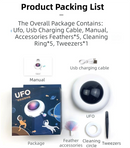 Smart Electric UFO Automatic Cat Toy - Self-Playing Teaser with 5 Rotating Feathers & Intelligent Indoor Obstacle Avoidance