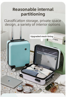 Black 16 Inch Lightweight Carry-on Luggage for heights under 1.6m - Underseat & Overhead Cabin Hardside Suitcase