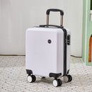 White 16 Inch Lightweight Carry-on Luggage for heights over 1.6m - Underseat & Overhead Cabin Hardside Suitcase
