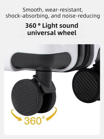 Black 16 Inch Lightweight Carry-on Luggage for heights over 1.6m - Underseat & Overhead Cabin Hardside Suitcase