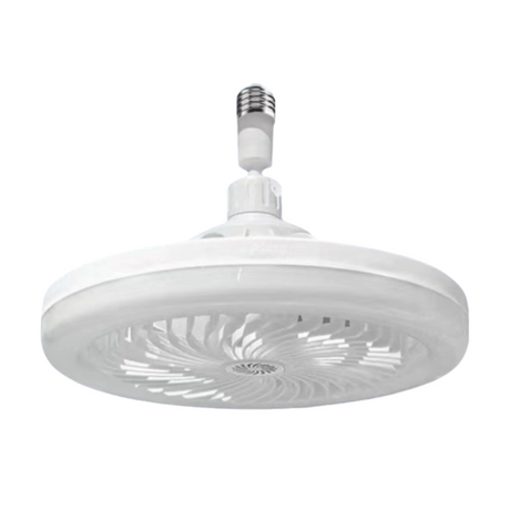White Quiet Remote LED Ceiling Fan Light with Aromatherapy Slot and Removable E27 Base Socket -  Timer & Dimmable & 3-Speed & 3-Color Temperature Adjustable