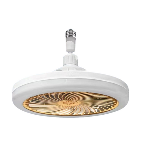 Yellow Quiet Remote LED Ceiling Fan Light with Aromatherapy Slot and Removable E27 Base Socket -  Timer & Dimmable & 3-Speed & 3-Color Temperature Adjustable