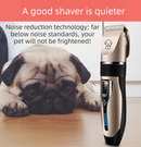 Gold K5 Lightweight Pet Precision Grooming Clipper - USB Rechargable, Low Noise Dog & Cat Hair Trimmer with 5-Level Adjustable Titanium Ceramic Blade & 4*Guide Combs