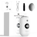 White A1 Compact Electric Foot Dead Skin and Callus Remover - IPX6 Pedicure Tool with 3-Speed Mode & Dual 360°Rotating Stainless Steel Heads