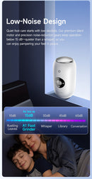 White A1 Compact Electric Foot Dead Skin and Callus Remover - IPX6 Pedicure Tool with 3-Speed Mode & Dual 360°Rotating Stainless Steel Heads