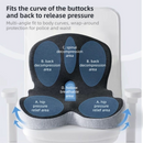 Black Ergonomic Memory Foam Seat Cushion & Lumbar Support(44x42x32CM) - Relieves Sciatica & Corrects Posture with Breathable Cover