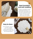 4-Pack Rose-Gold Luxury Bronzing Floral Heat-Insulated Placemats - Lotus Style Anti-Slip & Waterproof PVC Table Mats(38x38CM)