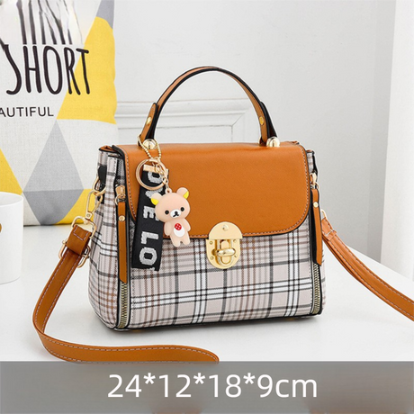 Brown Large Capacity PU Leather Women's Handbag & Shoulder Bag - Elegant Multi-Pocket Commuter Satchel for 12