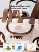 Beige 4-in-1 Multi-Functional Pet Carrier Bag with Detachable Strap & 1.5M Traction Rope - Lightweight Breathable Travel Sling for Cats & Dogs - Sizes XL(Up to 11.5kg)