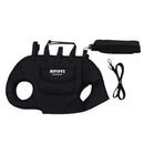Black 4-in-1 Multi-Functional Pet Carrier Bag with Detachable Strap & 1.5M Traction Rope - Lightweight Breathable Travel Sling for Cats & Dogs - Sizes M(Up to 6.5kg)