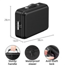 3-Layer Fireproof & Waterproof File Organizer Box(38x28x13CM) with Security Lock - EVA Muti-Functional Safety Briefcase for Certificates, Passports & Valuables