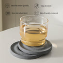 6-Pack White Instant Dry Diatomite Square Coaster Tray(10x10CM) - Ultra-Absorbent Bathroom Sink Caddy & Cup Mat