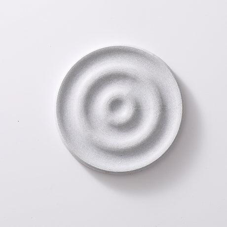 6-Pack Grey Instant Dry Diatomite Round Coaster Tray(10x10CM) - Ultra-Absorbent Bathroom Sink Caddy & Cup Mat