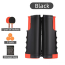 Black Portable Table Tennis Set with 2 Paddles, 3 Balls and Carry Bag - 165cm Retractable Ping Pong Net & Post - Indoor/Outdoor Professional Training Kit
