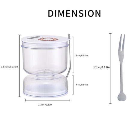 Food-Grade Pickle Hourglass Jar with Strainer Flip - 200ml Compact Kitchen Wet and Dry Separation Container for Olives, Jalapeños & Pickles
