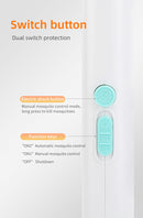 2-in-1 Foldable Electric Mosquito Swatter & UV Light Killer Lamp with 180° Rotating Head and Base - Wall-Mounted & Self-Standing Non-Toxic Pest Control