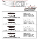 Black Heavy-Duty V-Hull Shield for 20 to 22 FT Yachts - All-Weather Water / Dust / UV Resistant 190T Silver Coated  Marine Protector