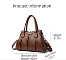Green Women's Premium Wear-Resistant Leather Shoulder Bag - Vintage Frame Kiss-Lock Handbag & Crossbody Satchel