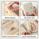 Pink Nappa Leather Anti-Oxidation Jewelry Storage Book with 5 Velvet Pouches - Compact Organizer for Watches, Earrings, Rings & Gold Ornaments