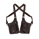 Coffee Multi-functional Expandable Men's Tactical Chest Rig Bag - Waterproof & Lightweight Retro Underarm Pack