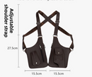 Brown Multi-functional Expandable Men's Tactical Chest Rig Bag - Waterproof & Lightweight Retro Underarm Pack