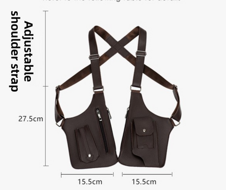 Pink Multi-functional Expandable Men's Tactical Chest Rig Bag - Waterproof & Lightweight Retro Underarm Pack