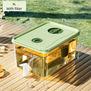 5L Compact Fridge-Ready Cold Drink Dispenser with Spigot, Timer and Infuser Filter - Food-Grade PP & Heat Resistant Fruit Tea Tank