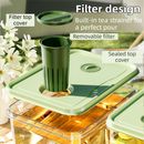 5L Compact Fridge-Ready Cold Drink Dispenser with Spigot, Timer and Infuser Filter - Food-Grade PP & Heat Resistant Fruit Tea Tank