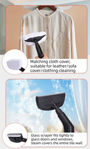 White Portable High-Pressure Steam Cleaner with 1000ml Tank & 7-Piece Pro Brushes/Spray Nozzle Kit - 131°C High-Temp Deep Cleaning Machine for Kitchen Grease and Home Sanitization