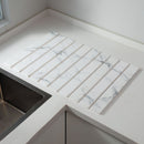 30x40cm Foldable Marble Pattern Kitchen Dish Drainer(Style 1) - Ultra-Absorbent Natural Stone Mat, Fast-Drying & Space-Saving
