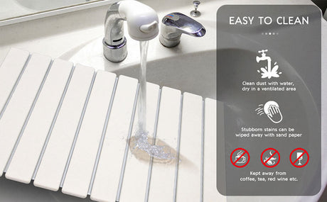 30x40cm Foldable Marble Pattern Kitchen Dish Drainer(Style 4) - Ultra-Absorbent Natural Stone Mat, Fast-Drying & Space-Saving