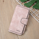 Pink Large Capacity Long Wallet Frosted PU Leather Clutch Bag with 14 Card Slots and Zipper Compartment fits Smartphone for Everyday Use Australia
