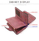 Pink Large Capacity Long Wallet Frosted PU Leather Clutch Bag with 14 Card Slots and Zipper Compartment fits Smartphone for Everyday Use Australia