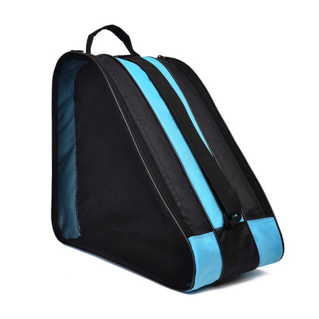 Peacock blue 3-Compartment Roller Skate Bag Breathable Mesh Ice Skate Carrier with Adjustable Shoulder Strap for Kids and Adults Australian Sports Accessories