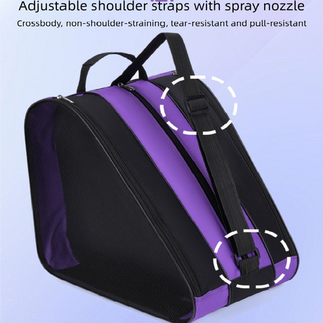 Peacock blue 3-Compartment Roller Skate Bag Breathable Mesh Ice Skate Carrier with Adjustable Shoulder Strap for Kids and Adults Australian Sports Accessories