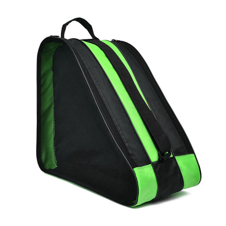Green 3-Compartment Roller Skate Bag Breathable Mesh Ice Skate Carrier with Adjustable Shoulder Strap for Kids and Adults Australian Sports Accessories