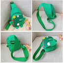 Blue Kids Cartoon Dinosaur Chest Bag Cute Lightweight Nylon Crossbody Shoulder Pack for Toddlers Outings and Travel New Arrival Gift