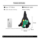 Blue Kids Cartoon Dinosaur Chest Bag Cute Lightweight Nylon Crossbody Shoulder Pack for Toddlers Outings and Travel New Arrival Gift