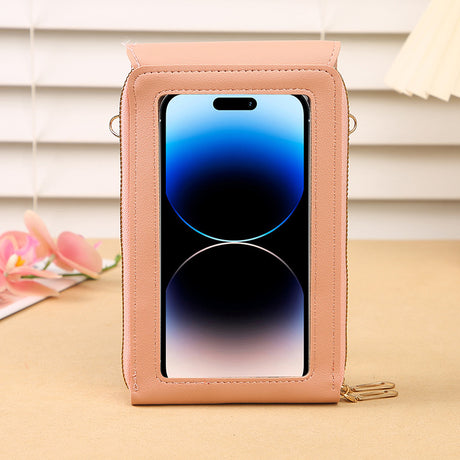 Dark pink Touch Screen Crossbody Phone Bag for Women Small Shoulder Purse with Dual Zippers and Card Slots Compact Travel Pouch Australian Lifestyle