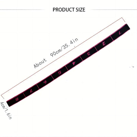 Purple 3 Pack Multi-Loop Yoga Stretching Strap with Numbered Sections 90cm Elastic Resistance Band for Dance Pilates Body Sculpting Australian Fitness Gear