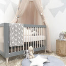 Khaki Nordic Style 7-Layer Tulle Bed Canopy 300cm Extra Long 60cm Dome for Australian Kids Bedroom Nursery and Playroom Decor