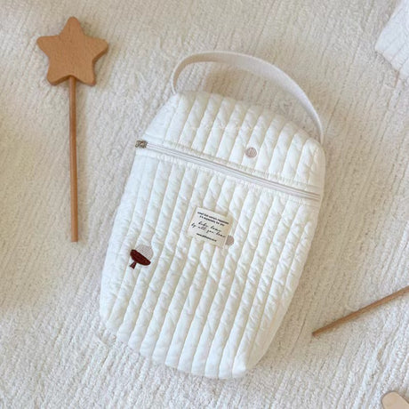 Pinecone Quilted Nappy Storage Bag Portable Diaper Organizer Mommy Travel Pouch with Zipper 28x18x6cm for Australian Families and Stroller Use