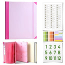 Pink Important Document Organizer Folder with 10 Manila Envelopes and Acid-Free Paper for Home Office Estate Planning and Aussie Travel