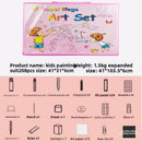 Pink 208-Piece Kids Art Set with Built-in Trifold Easel Drawing and Painting Kit for Students with Watercolor Pens Crayons and Pencils for Aussie Homes