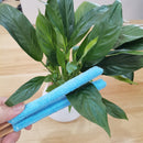 Blue 3 Pack Microfiber Plant Leaf Cleaning Tongs with Removable Sleeves and Natural Bamboo Handles for Houseplants Maintenance