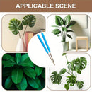 Yellow 3 Pack Microfiber Plant Leaf Cleaning Tongs with Removable Sleeves and Natural Bamboo Handles for Houseplants Maintenance